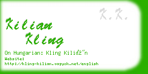 kilian kling business card